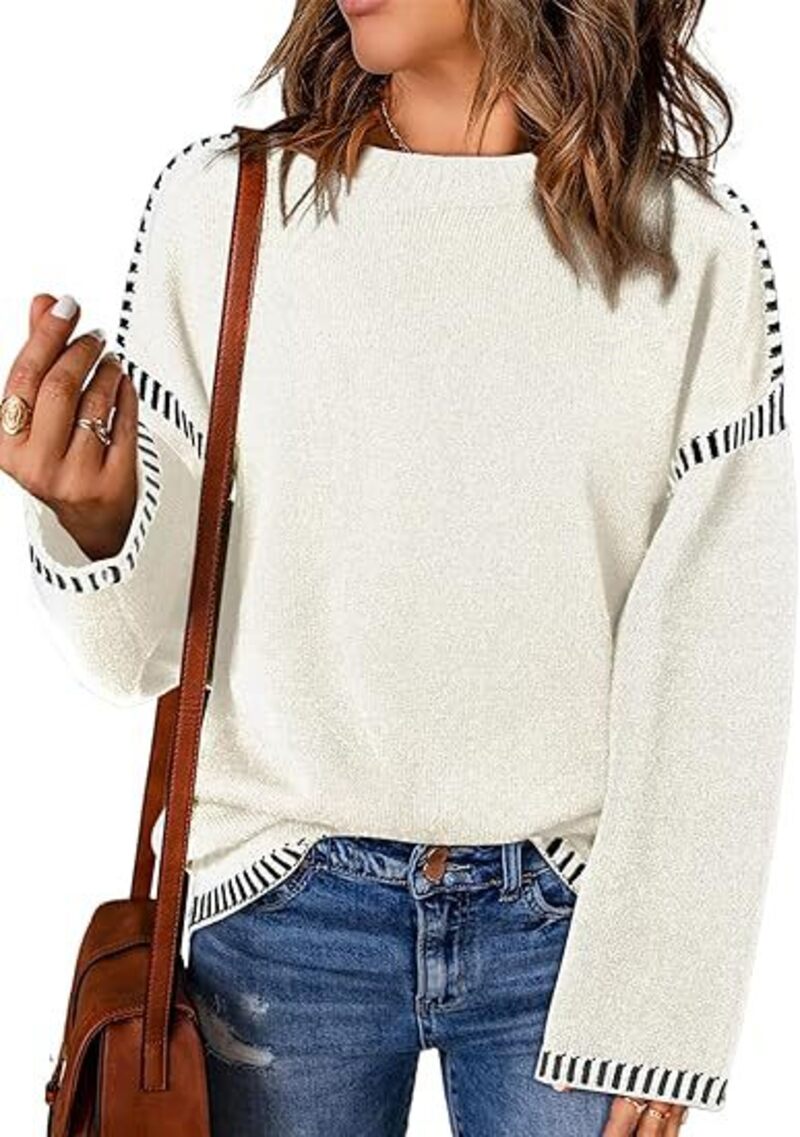 Warm Winter Colorful Knit Sweater