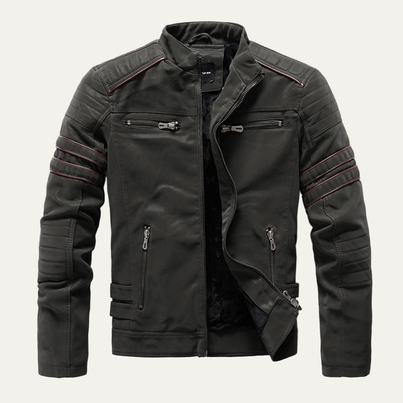 Men’s Quilted Racing Motorcycle Jacket