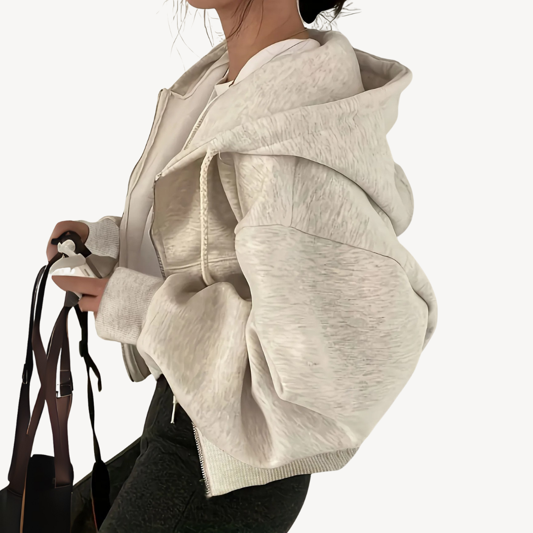 Cropped Zip Hoodie for Women