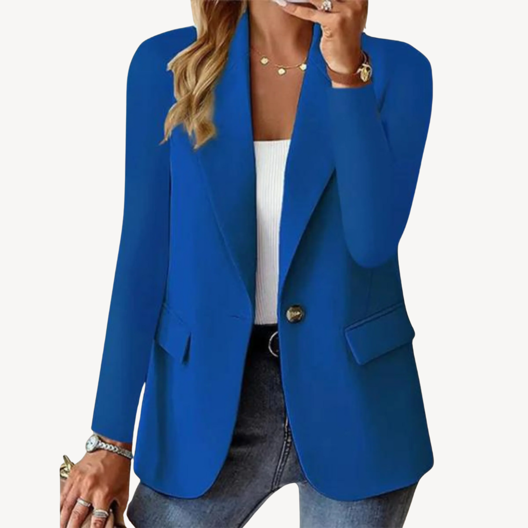 Single Button Blazer Jacket Women
