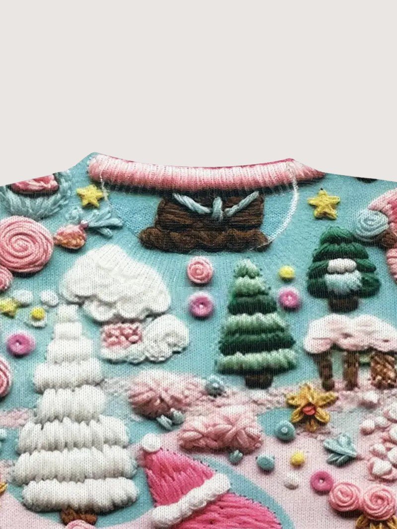 3D Santa Print Christmas Sweatshirt