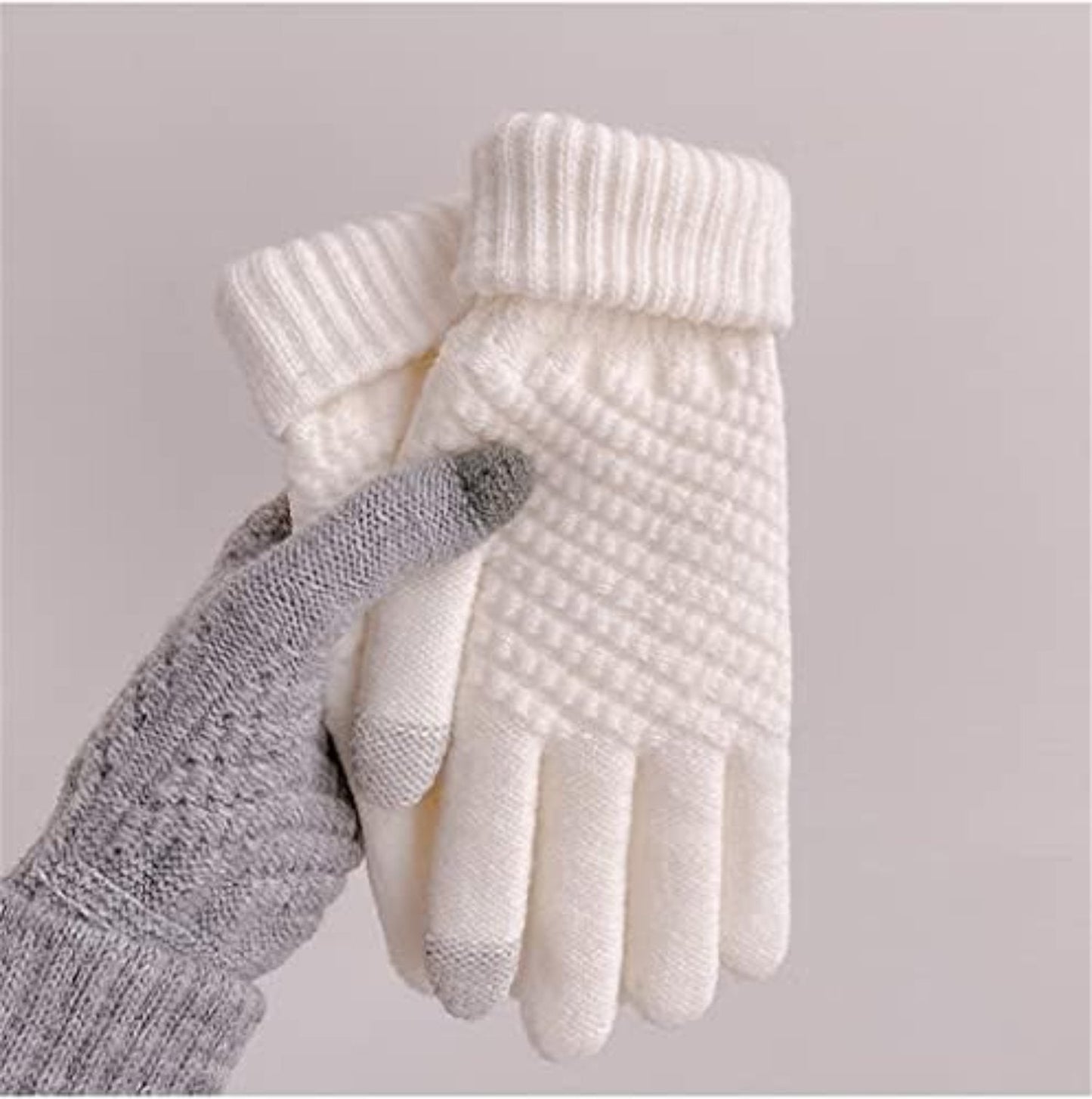 Warm Winter Leather Gloves
