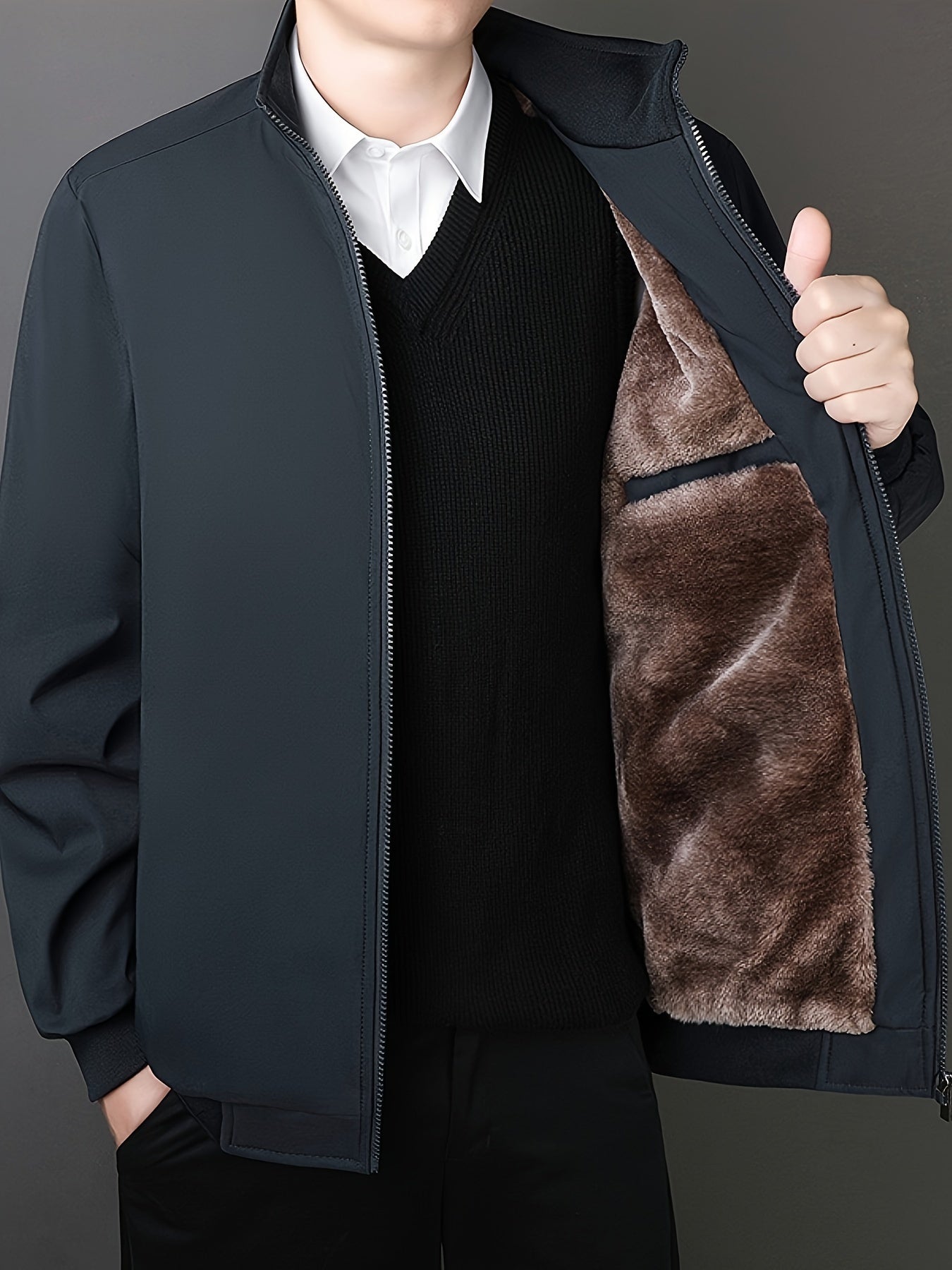 Classic Simple Coat for Men - Warm Winter Casual Jacket