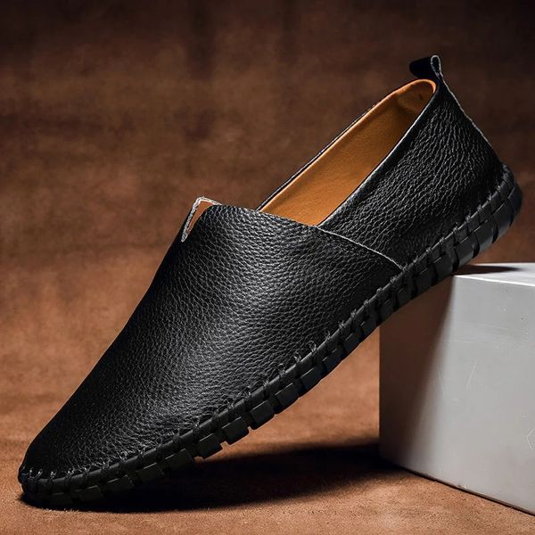 Luxury Faux Leather Slip On Loafers
