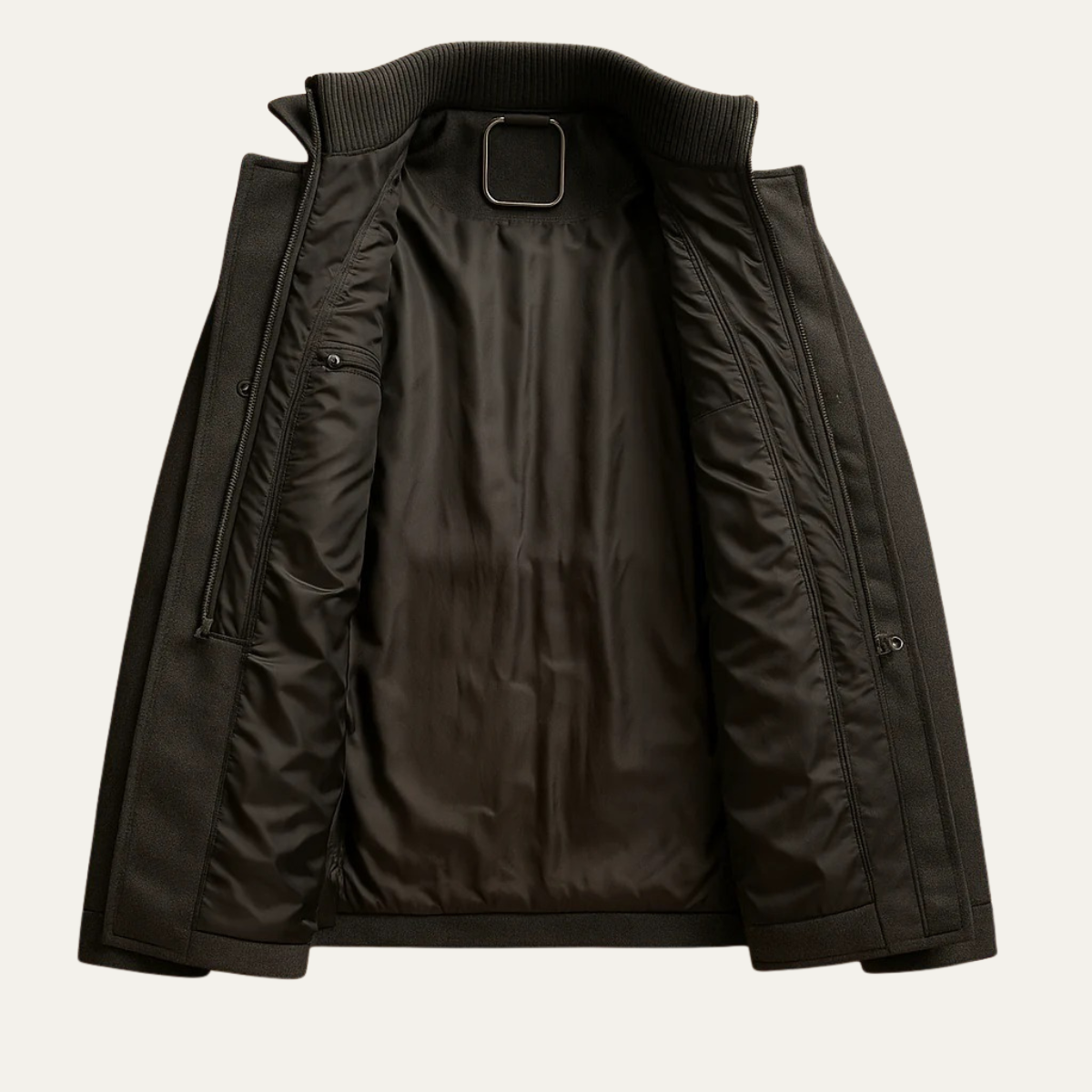 Men’s Double Layer Notched Collar Topcoat