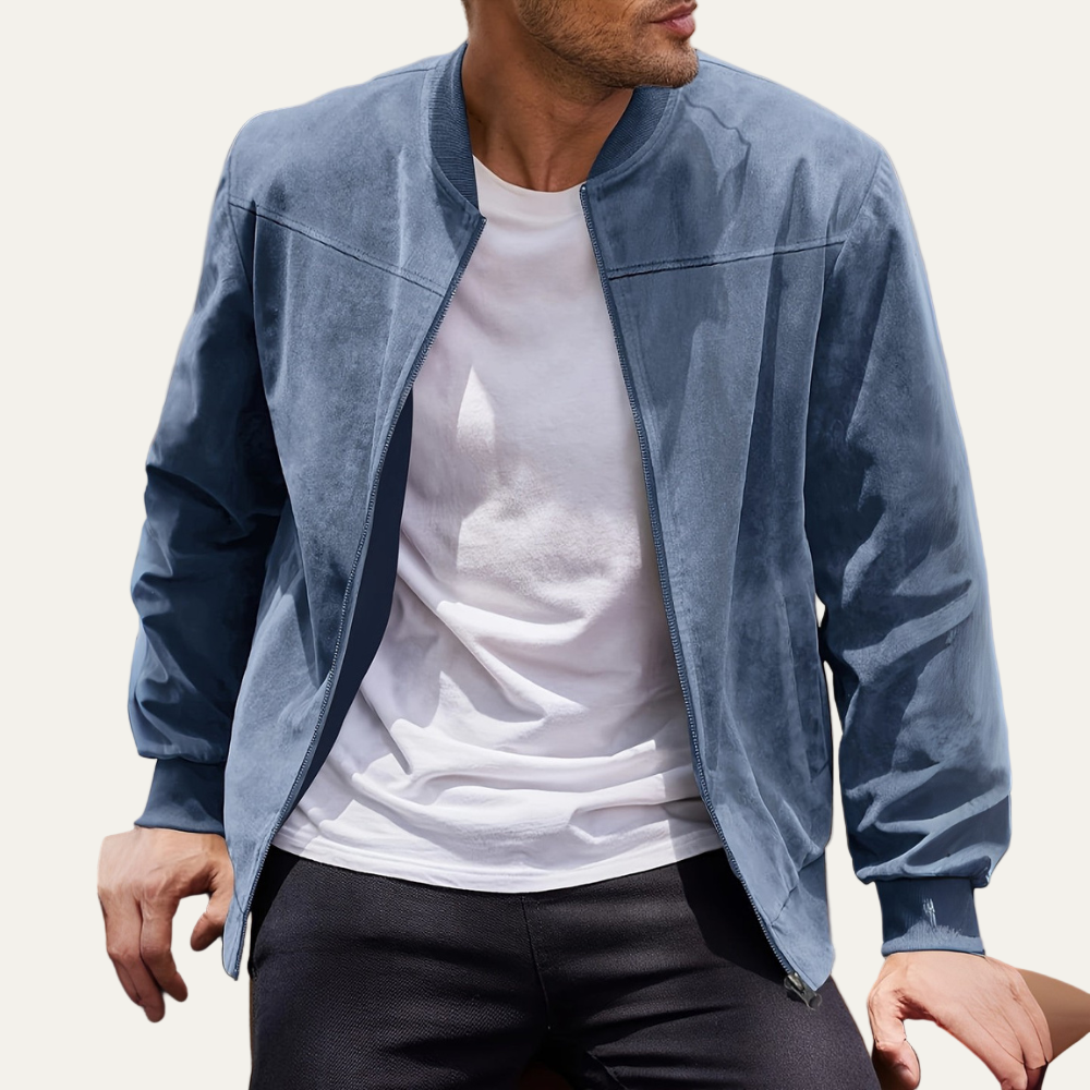 Men’s Classic Zip Front Bomber Jacket