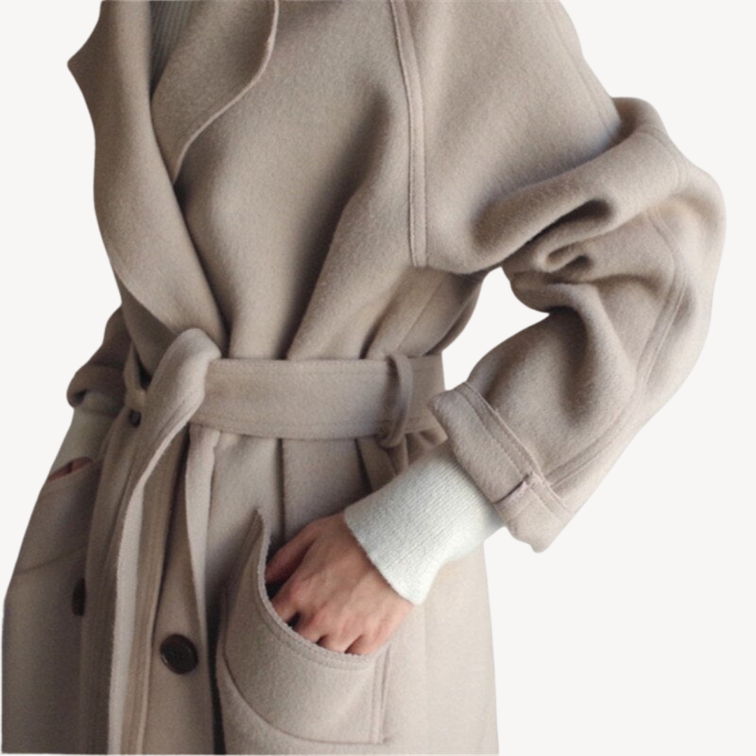 Women's Wool Blend Double-Breasted Coat