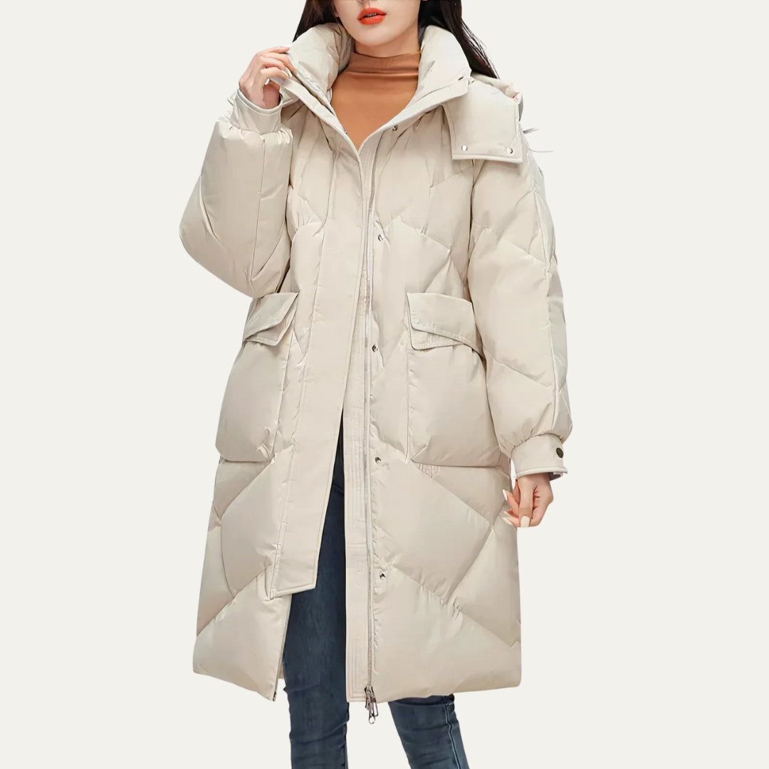 Women’s Long-Line Quilted Puffer Coat