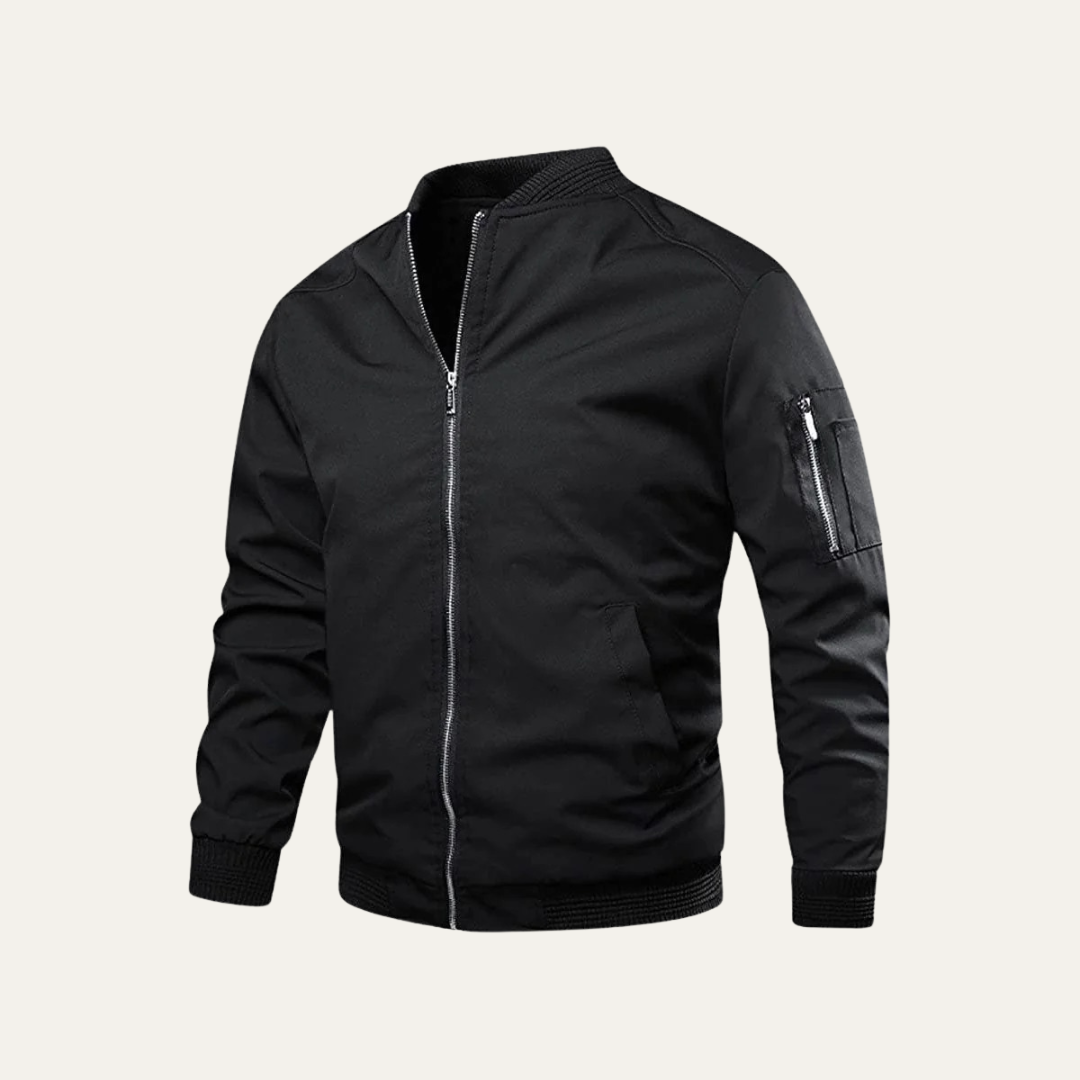 Men’s Classic Baseball Collar Bomber Jacket