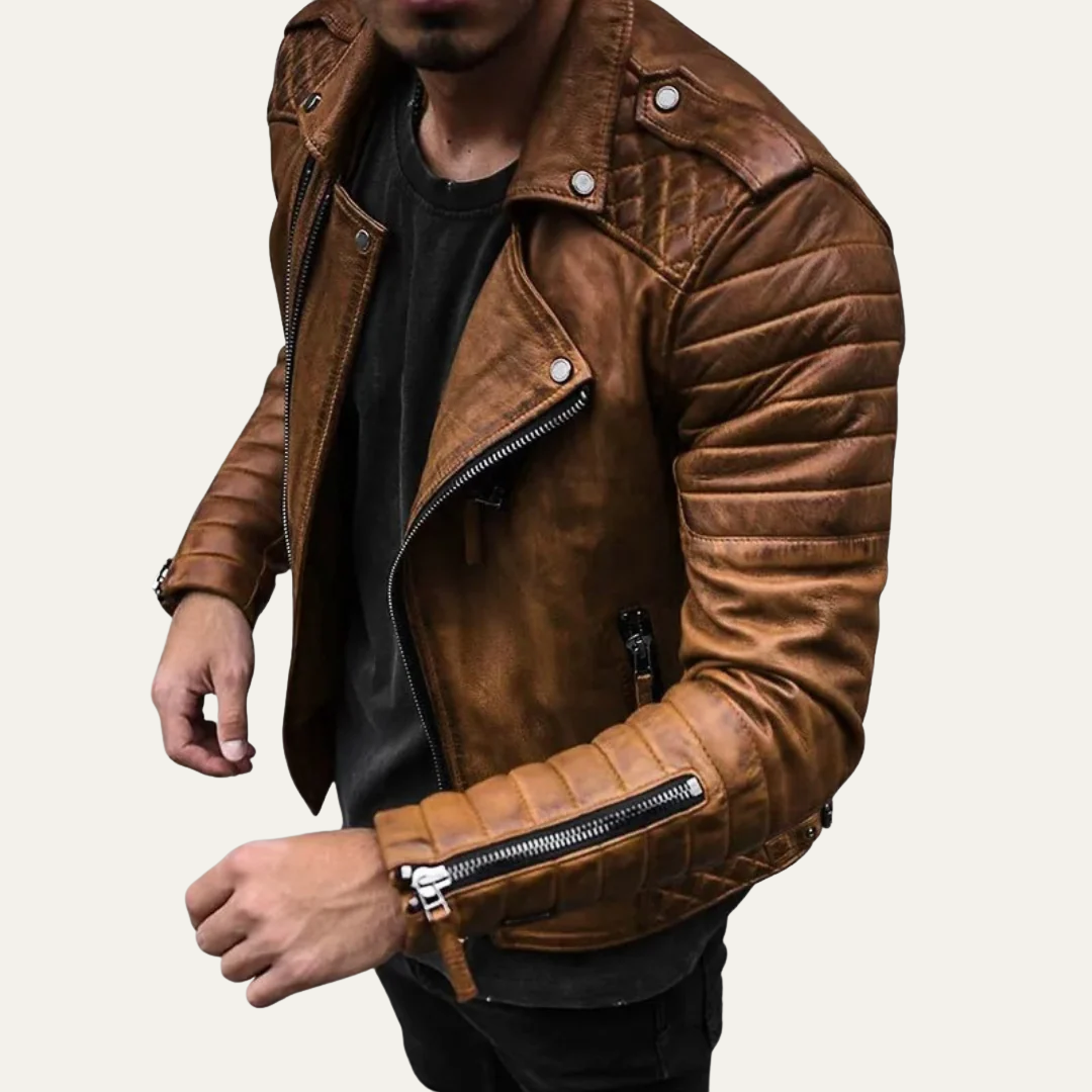 Men’s Classic Moto Leather Jacket