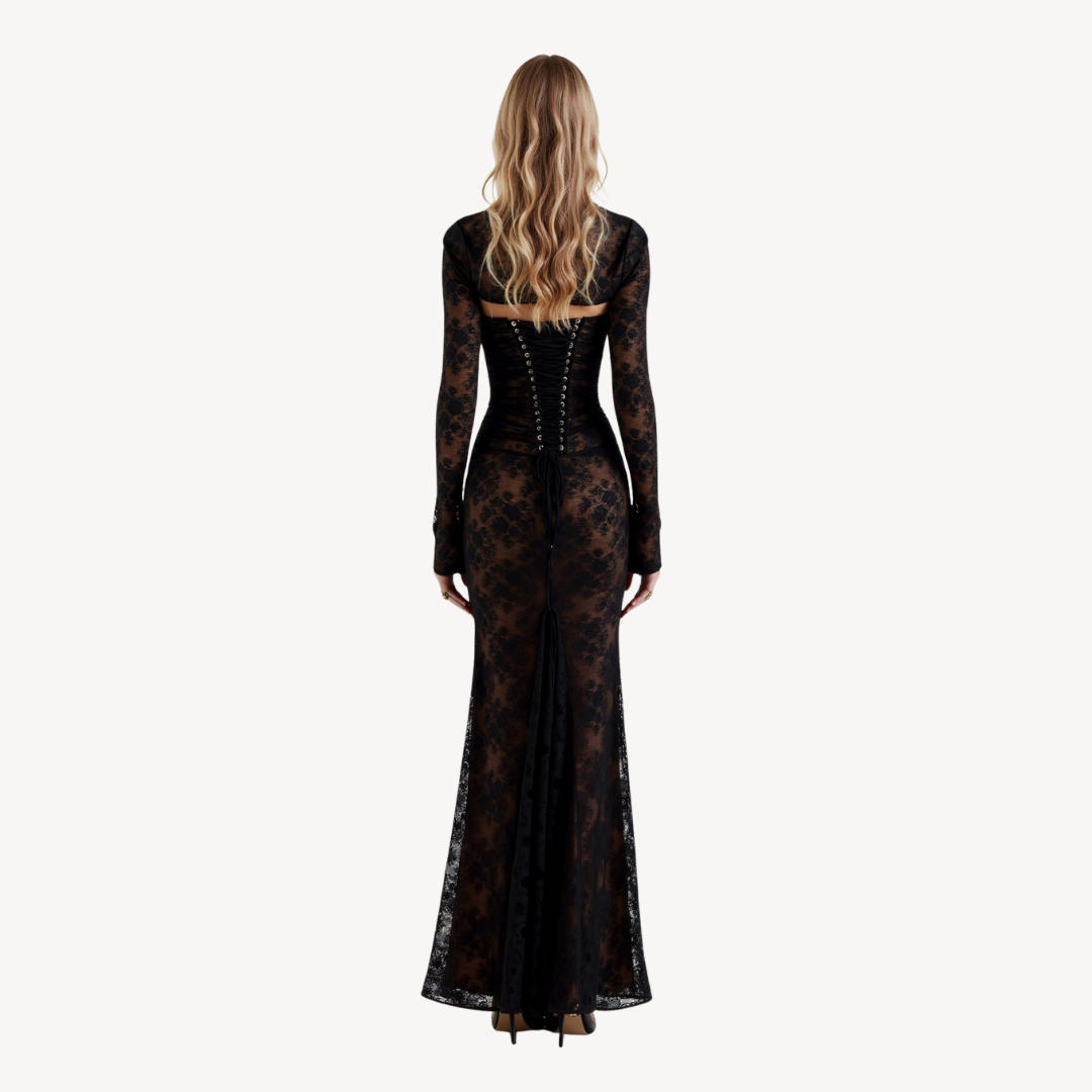 Women's Lace Dress Long Sleeve