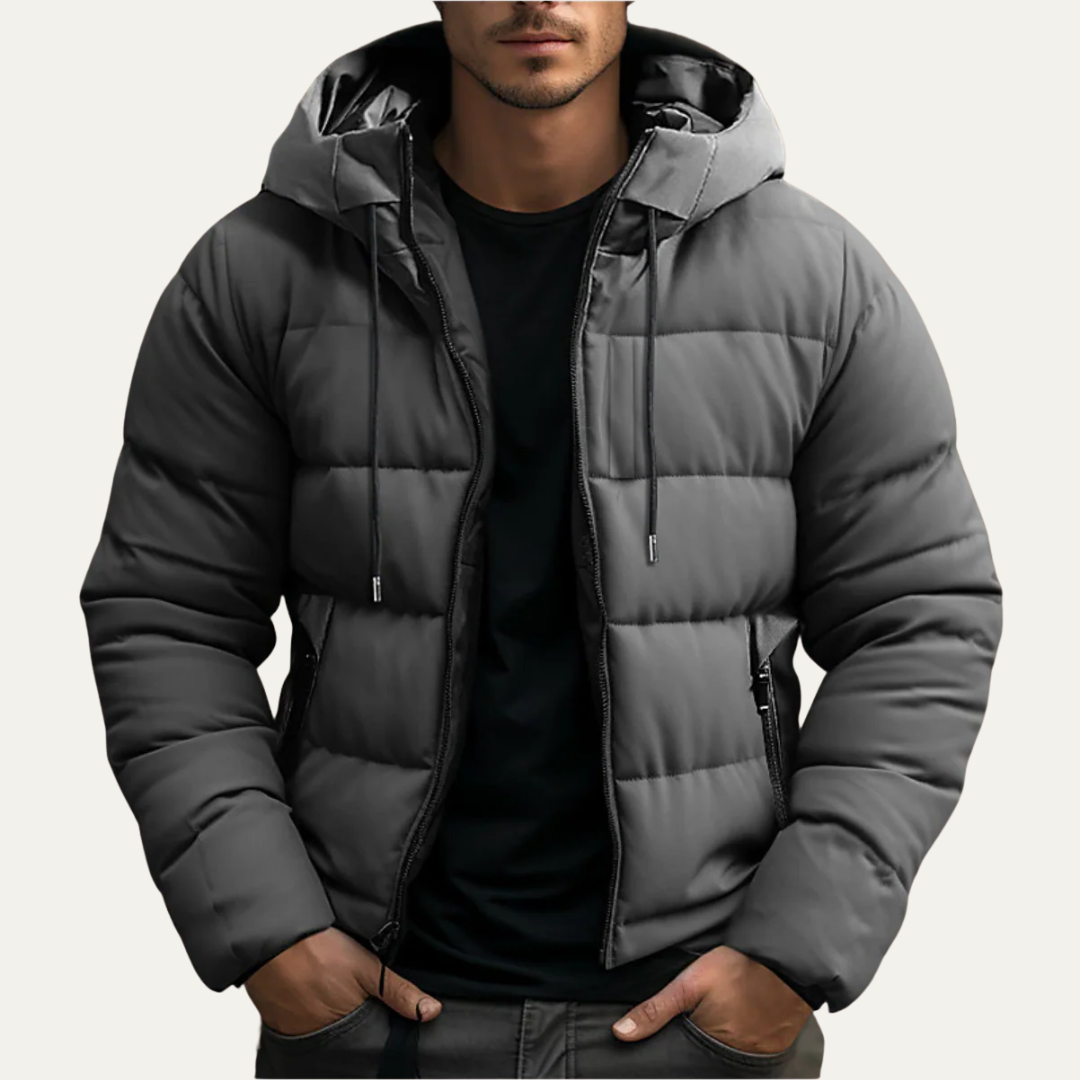 Men’s Wide Baffle Hooded Puffer Jacket