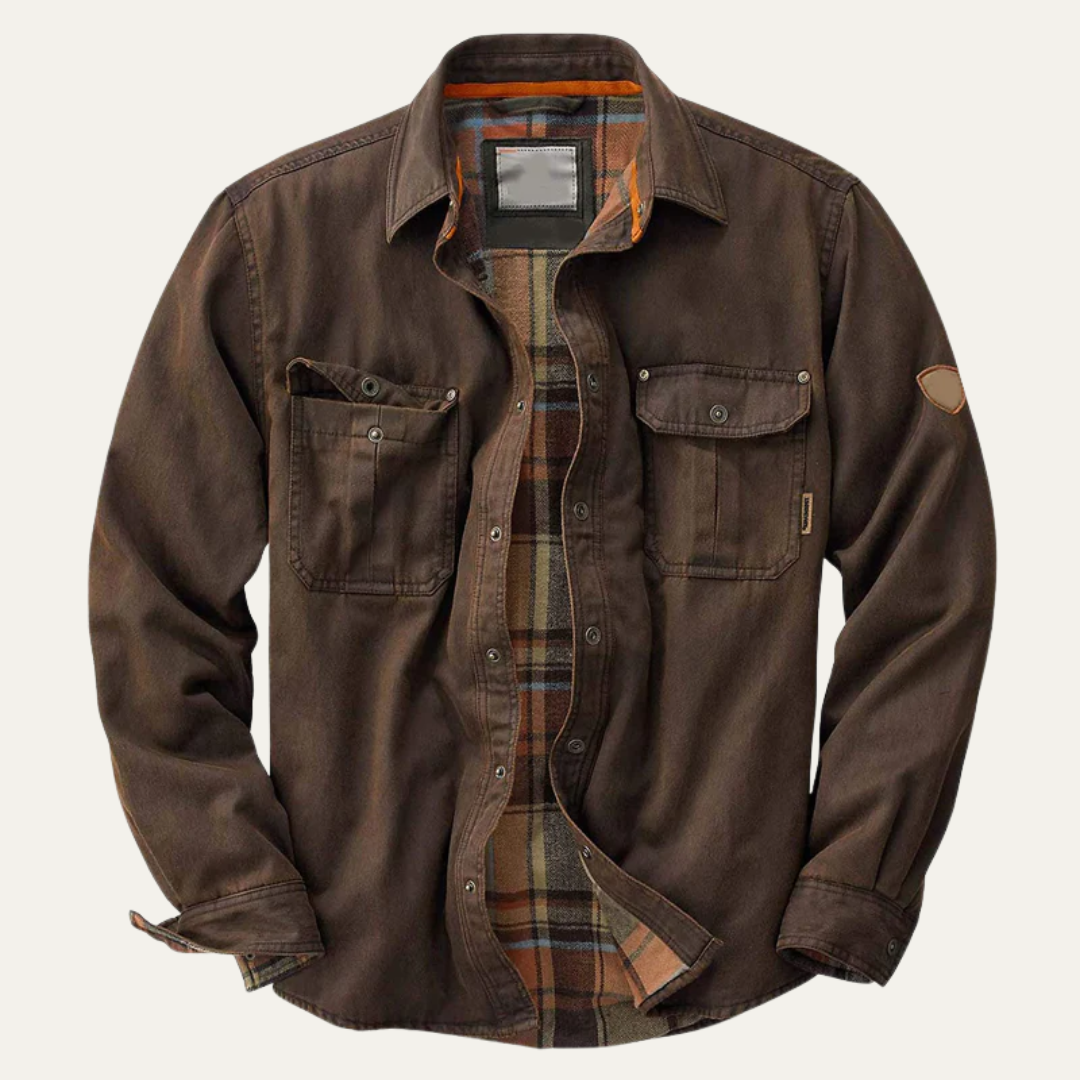 Men’s Plaid Lined Utility Shacket