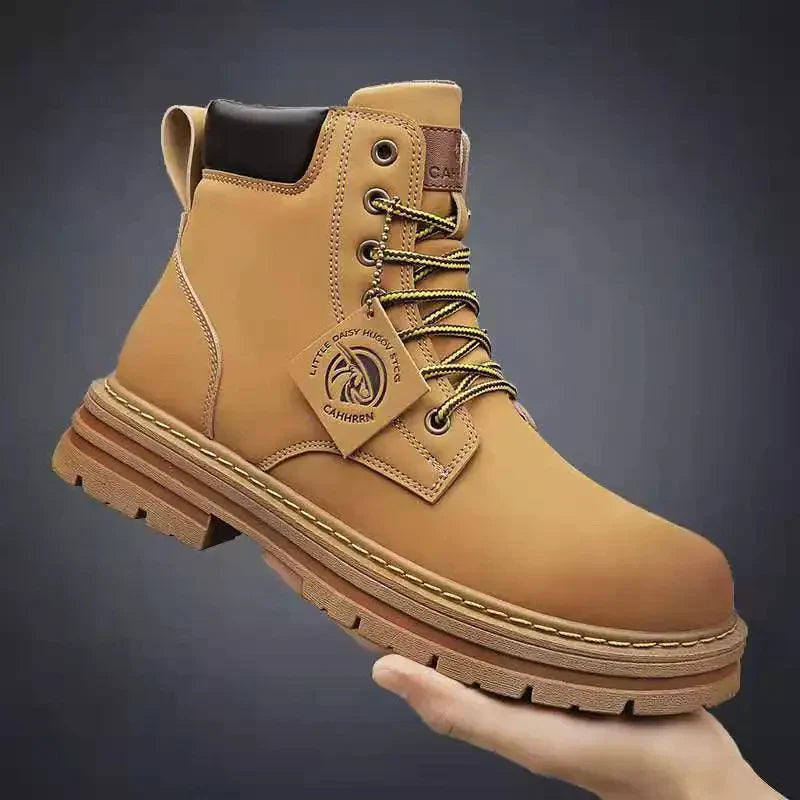 Comfortable Men's High Ankle Boots with Durable Sole