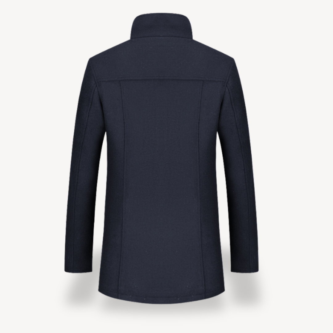 Men’s Wool Blend Jacket with Quilted Lining