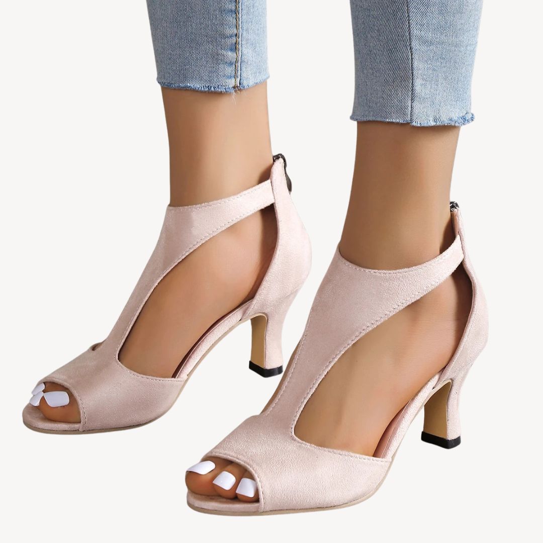 Suede Ergonomic Orthopedic Heels Women