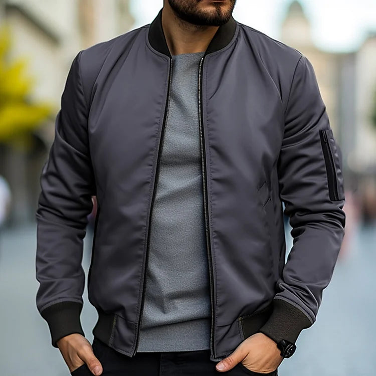 Men's Slim Fit Casual Bomber Jacket