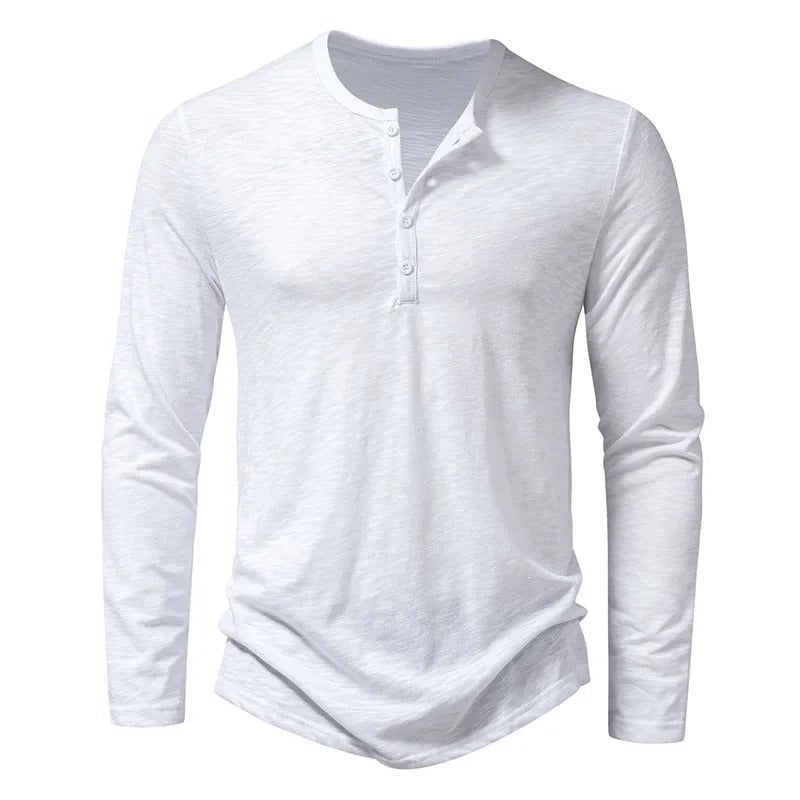 Classic Long Sleeve Henley Shirt