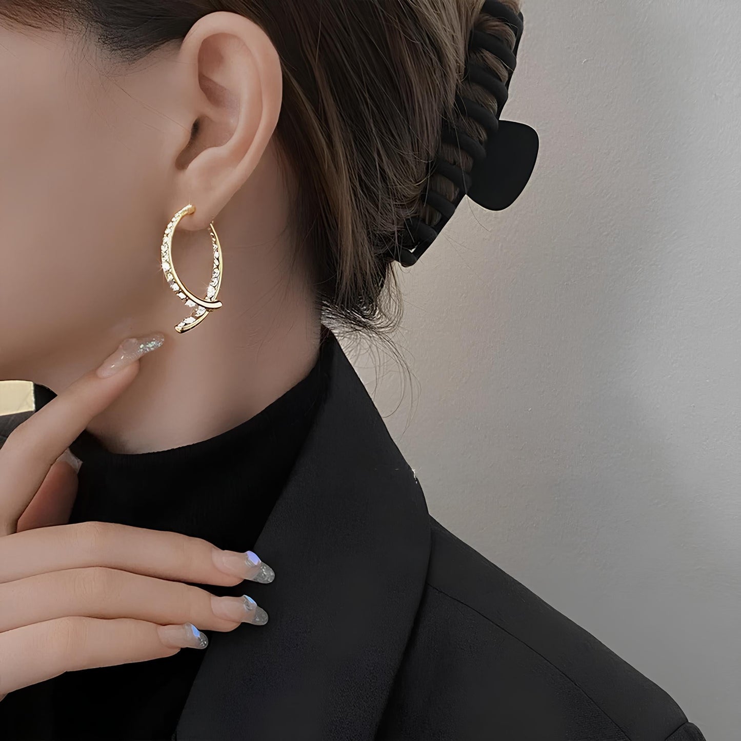 Stylish Silver Cross Drop Earrings - BritishElegance