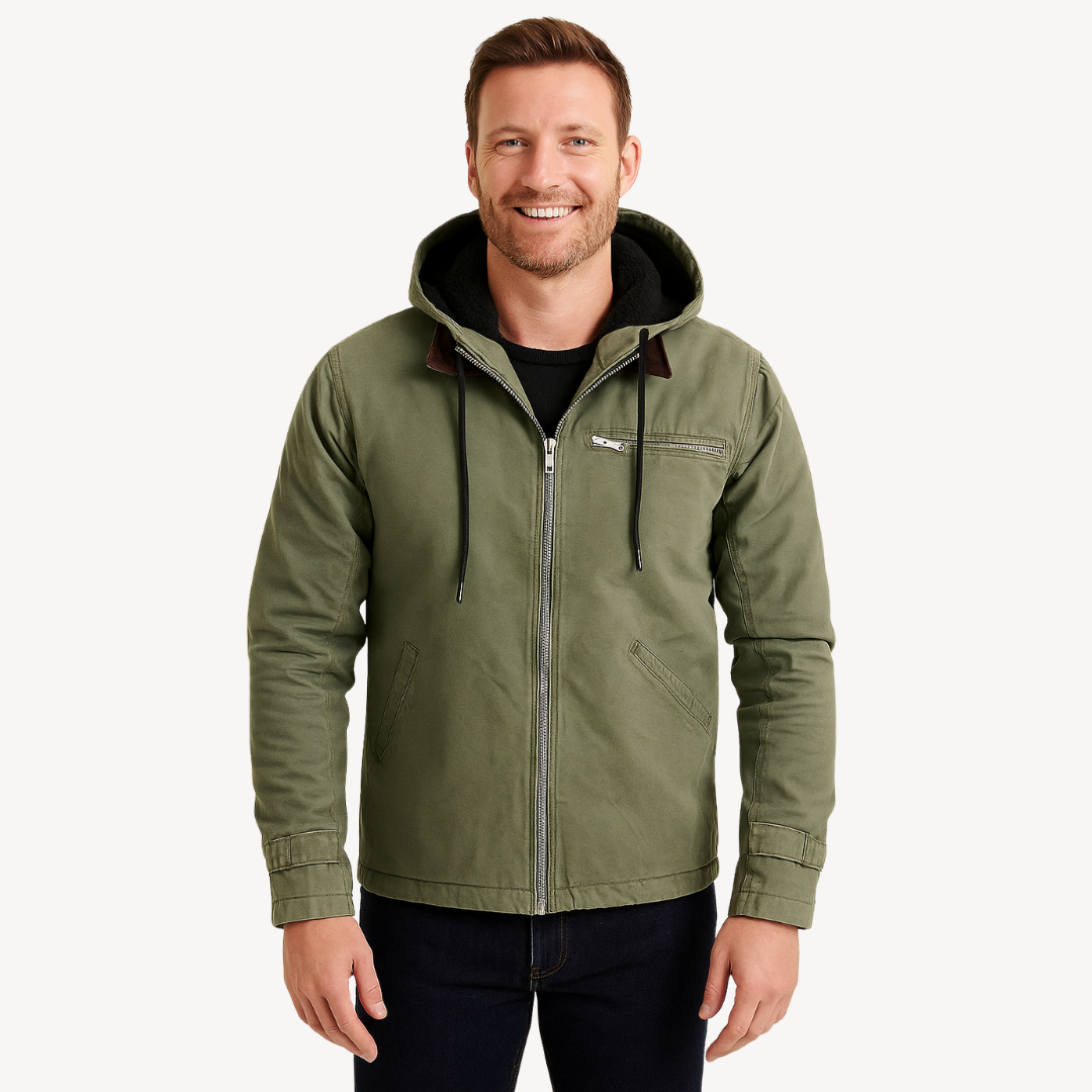 Men's Fleece Lined Hooded Jacket