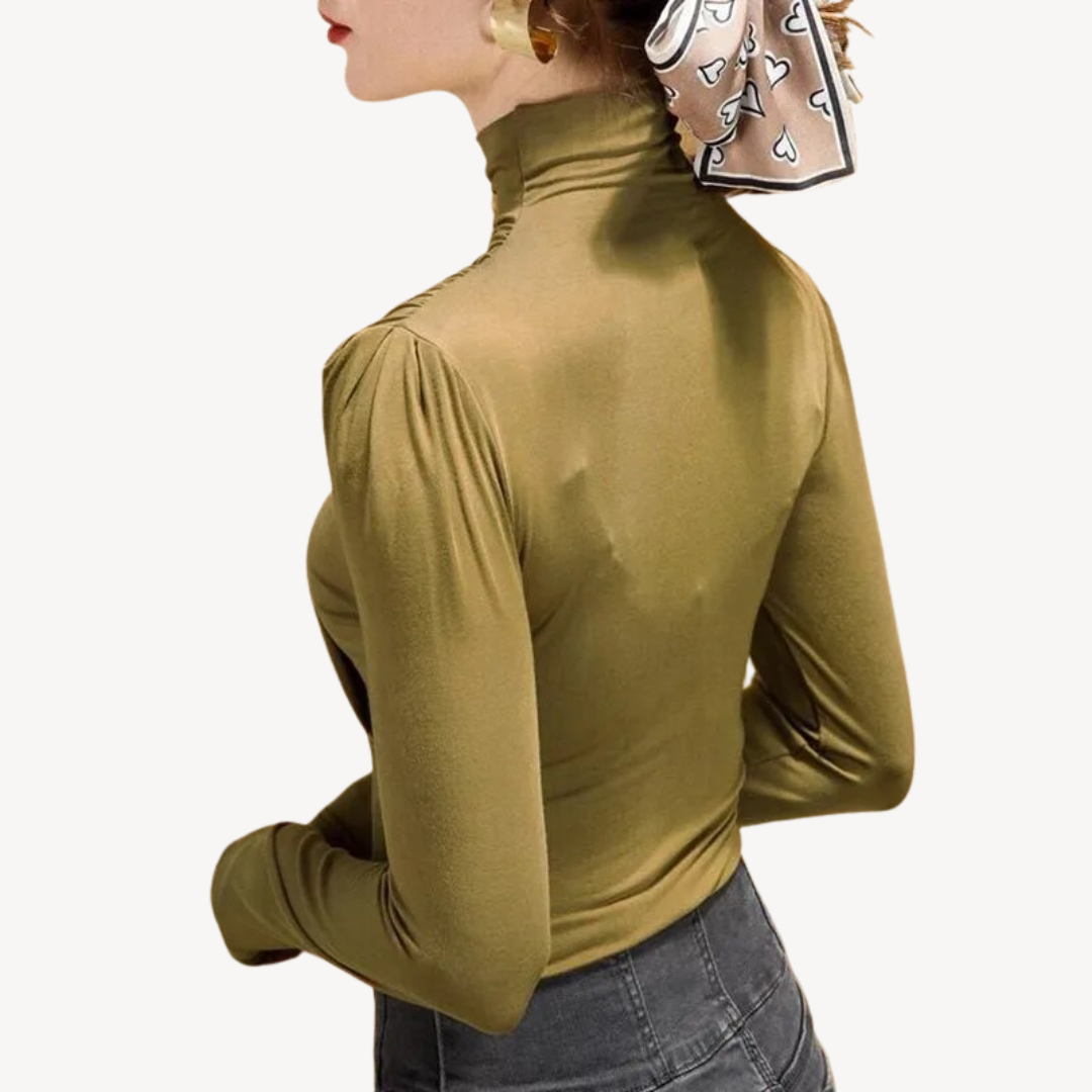 Pleated Long Sleeve Top for Women