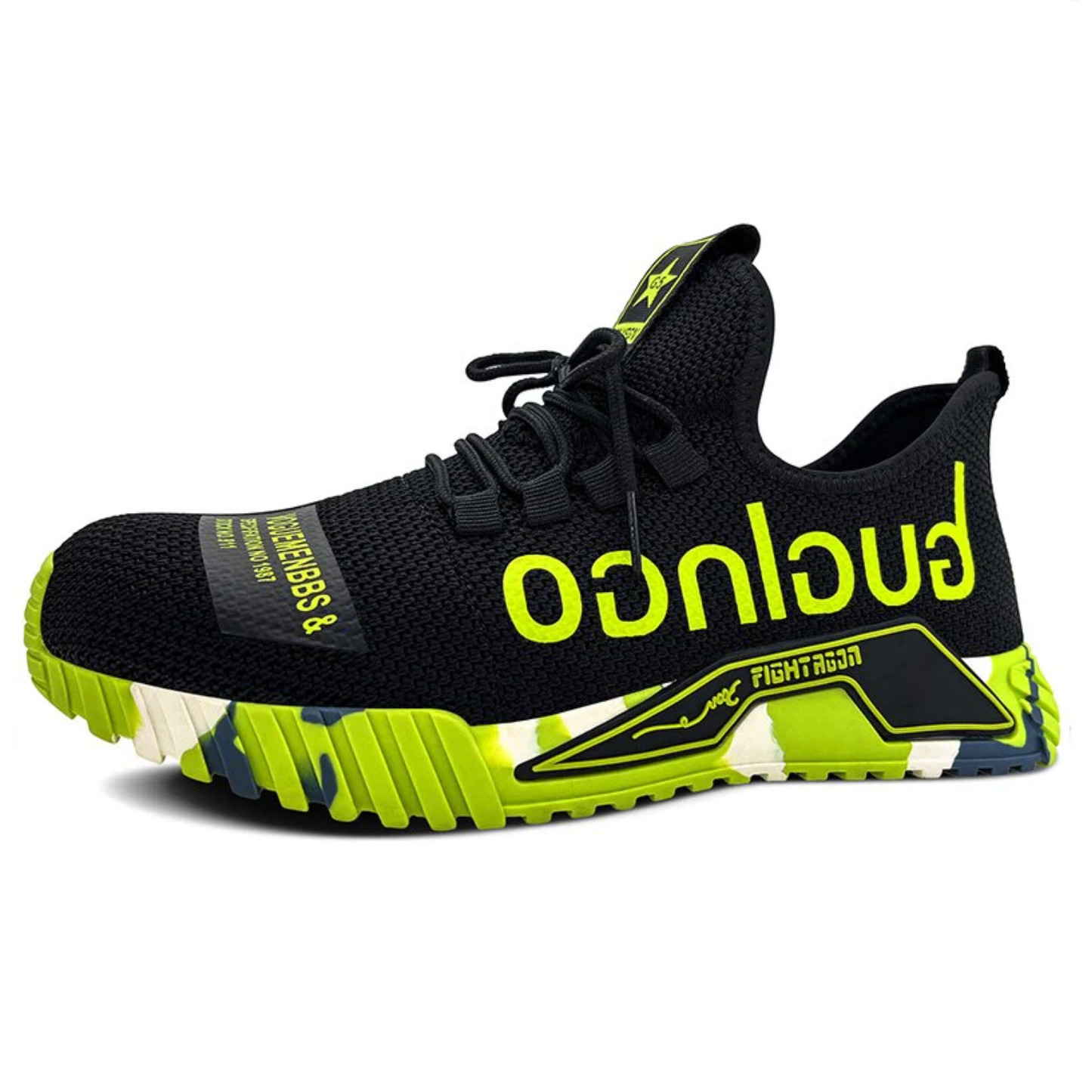 Comfortable Men's Steel Toe Work Boots - Slip Resistant Shoes