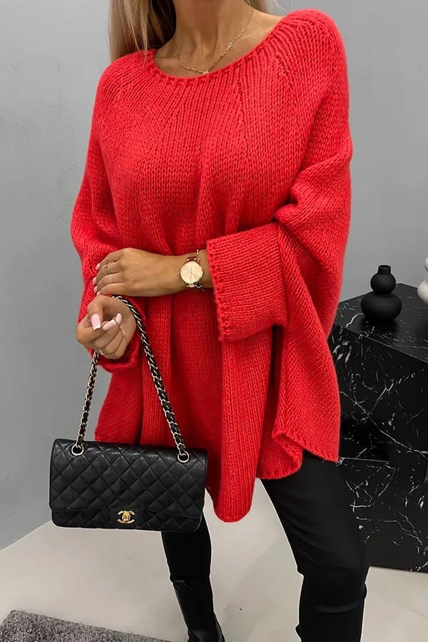 Warm Women's Big Crew Neck Sweater