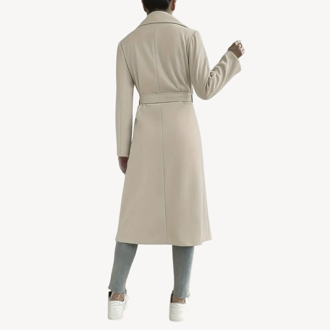 Women's Long Open Coat with Pockets