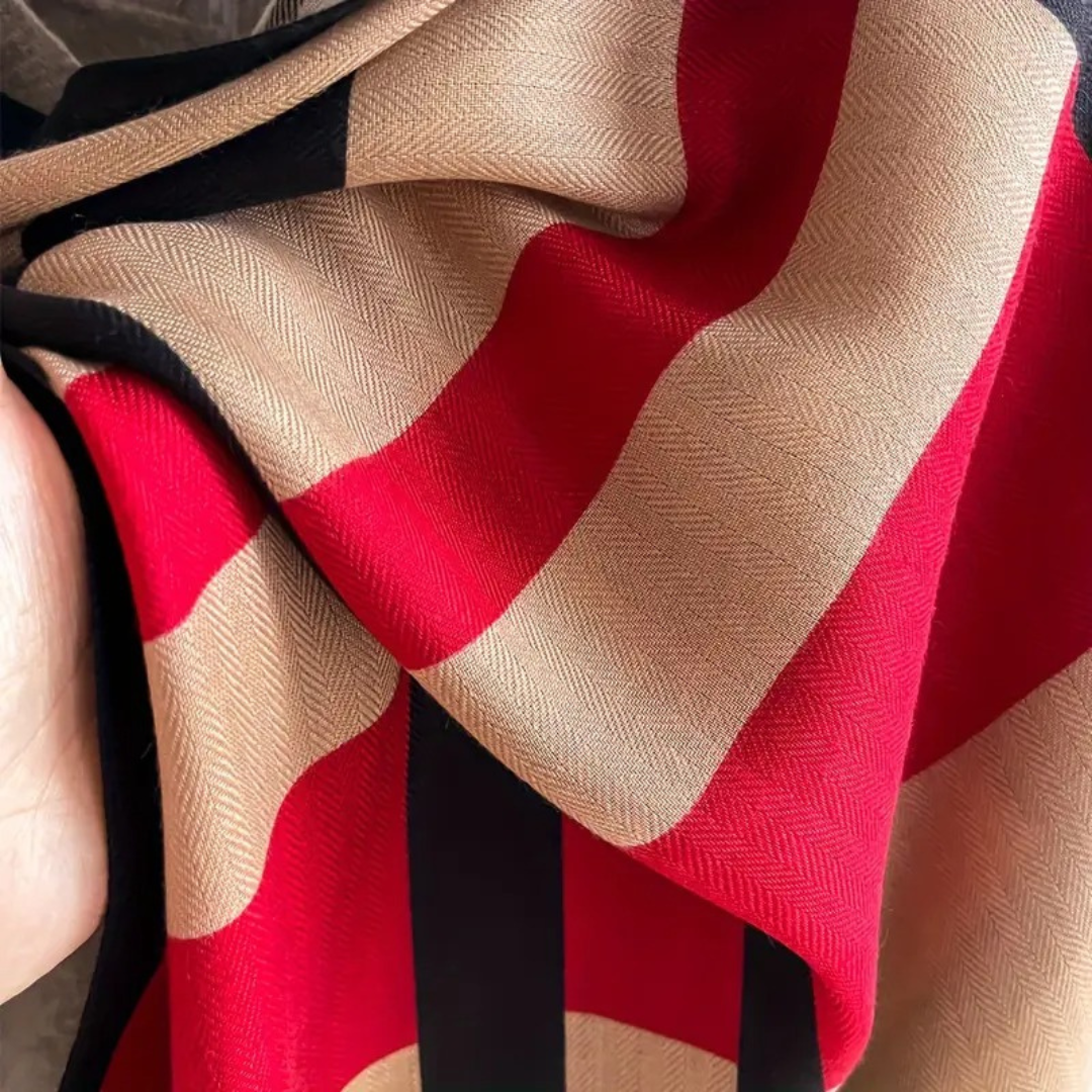 Plaid Pattern Shawl for Women