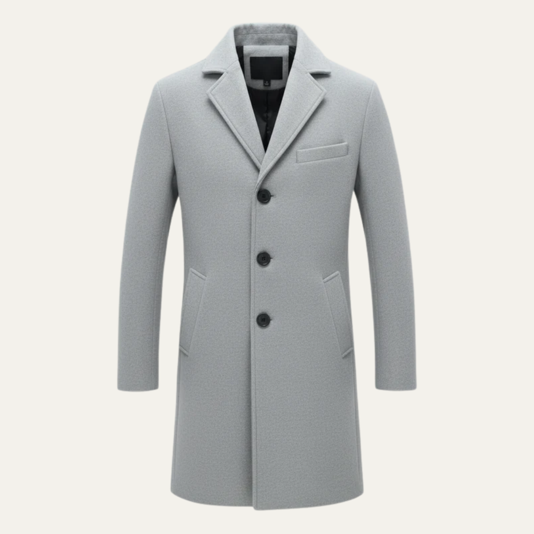 Men’s Classic Winter Single-Breasted Trench Coat