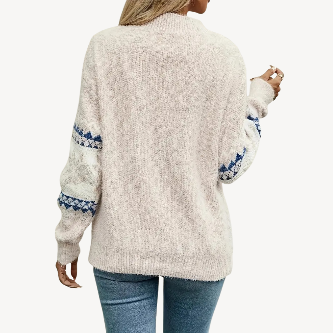 Fair Isle Knit Sweater for Women