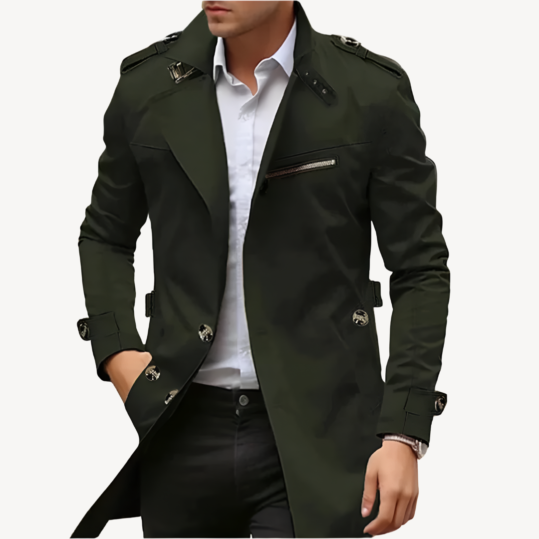 Men's Casual Slim Fit Trench Coat