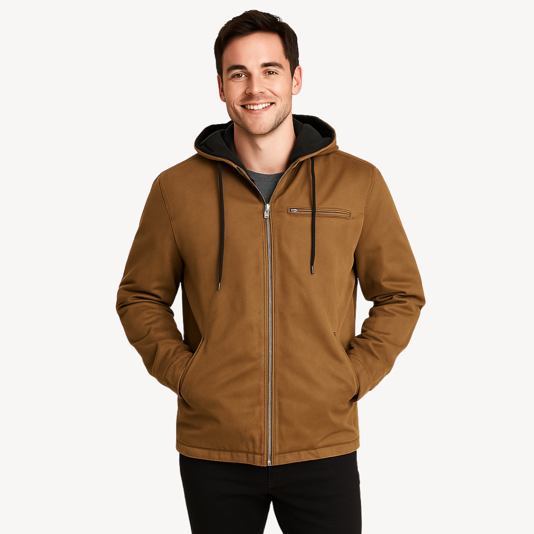 Men's Hooded Fleece-Lined Jacket