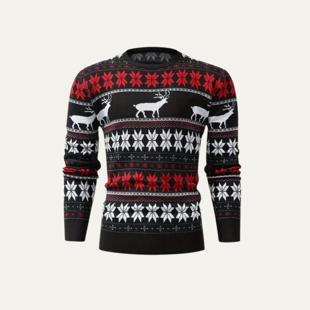 Men’s Classic Reindeer Knit Christmas Sweater