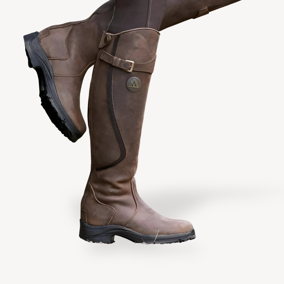 PU Leather Orthopedic Riding Boots Women