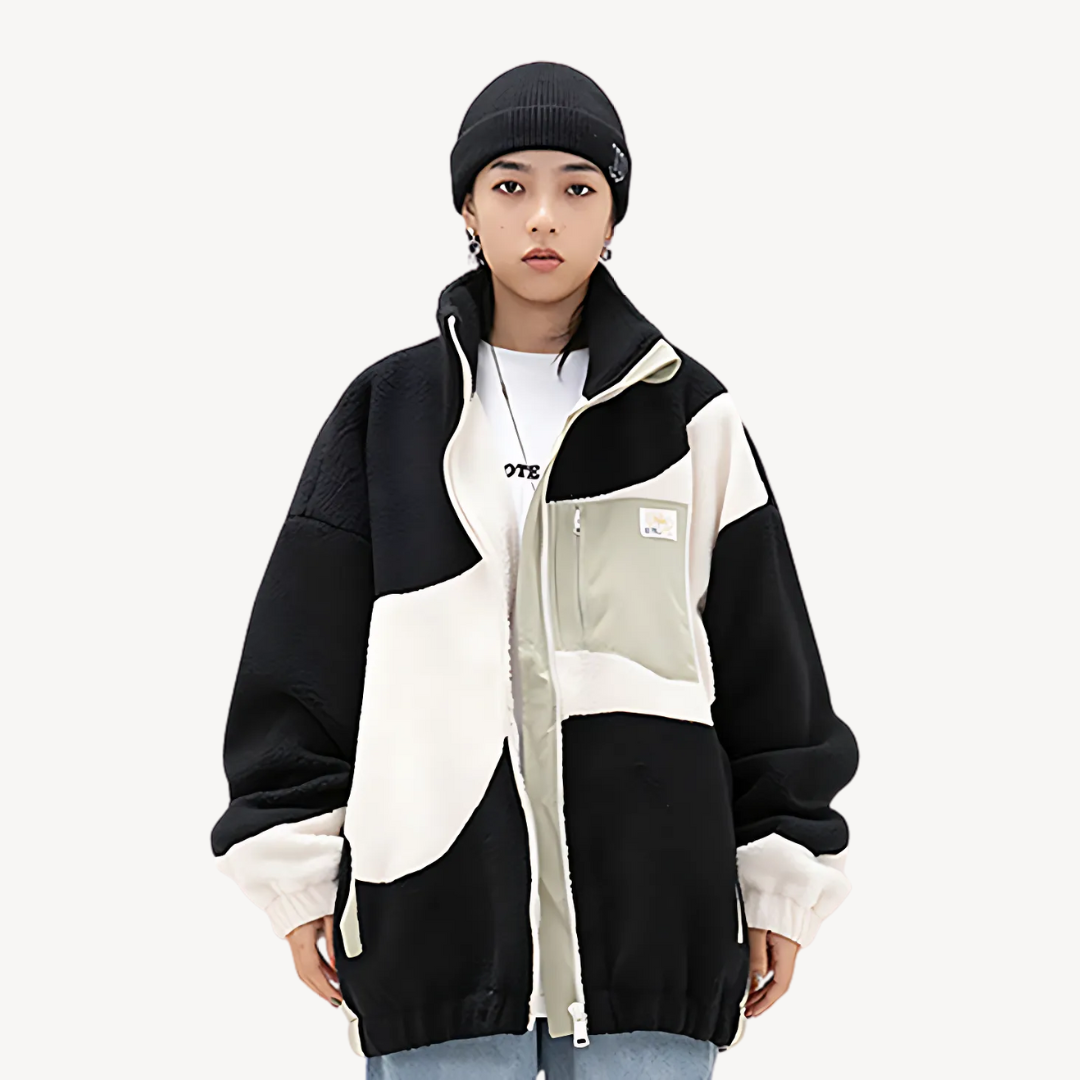 Men’s Colorblock Fleece Zip-Up Jacket