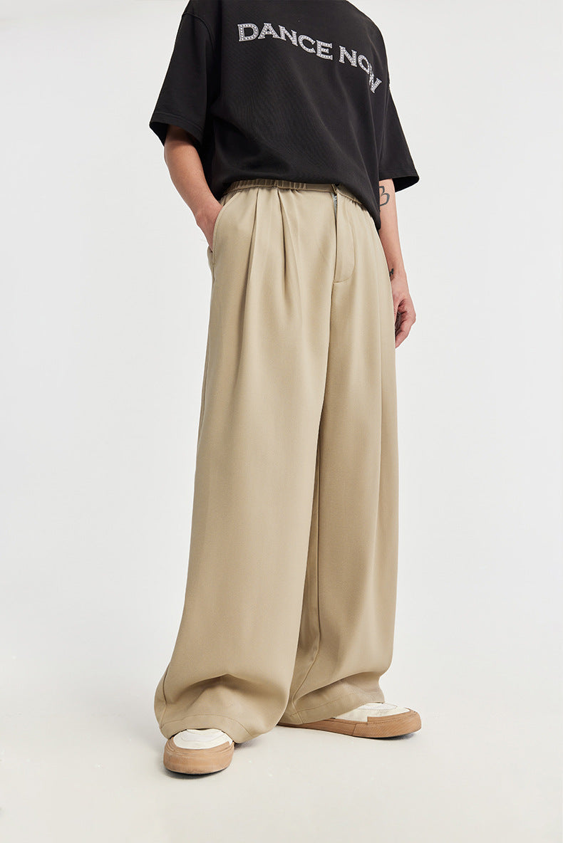 Relaxed Fit Men's Elastic Waist Pants