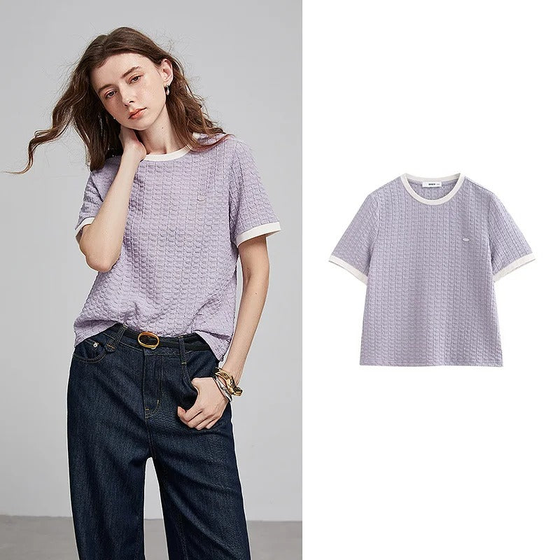 Classic Textured Crew Neck T-Shirt