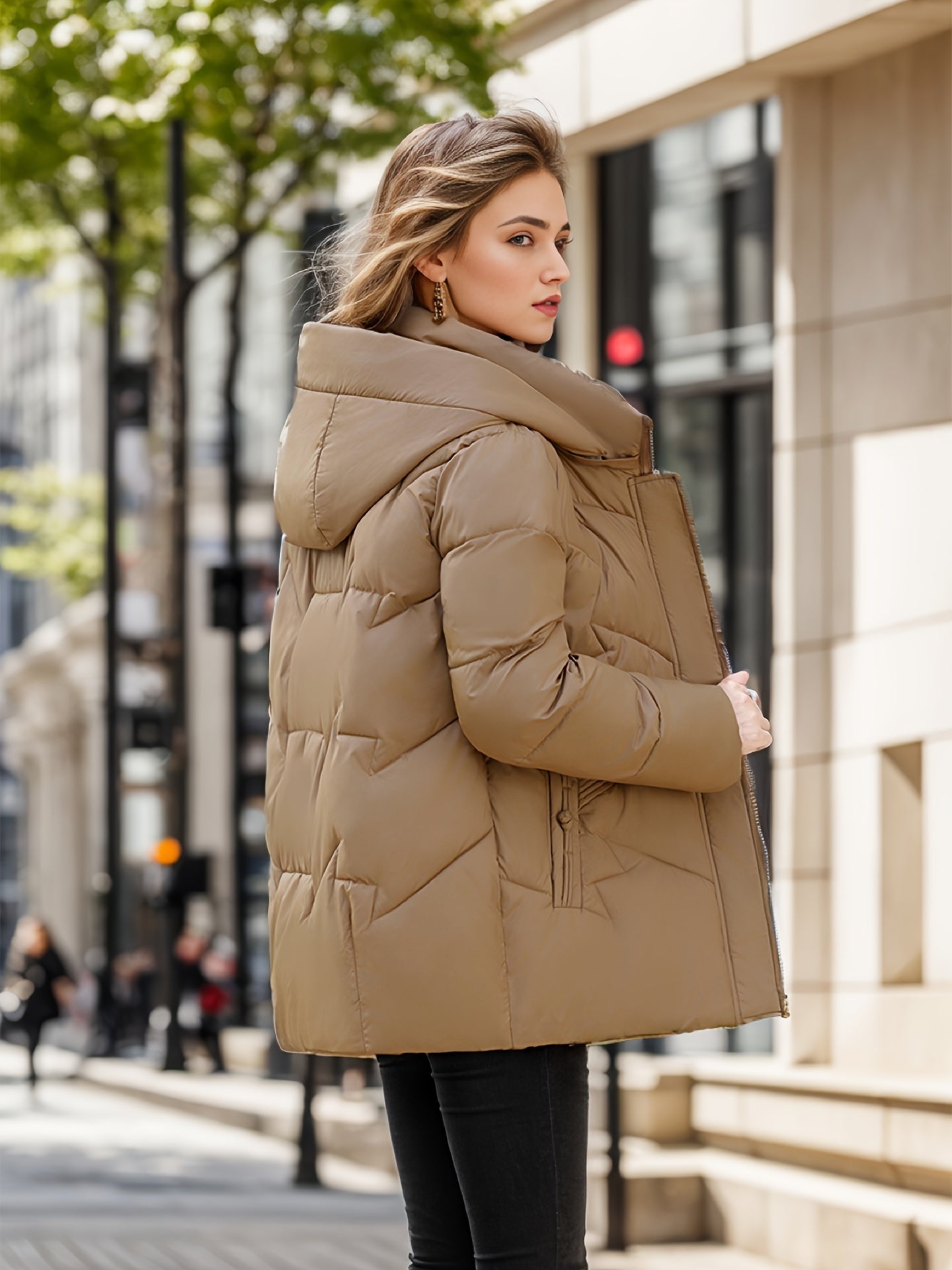Women's Premium Long Down Parka Coat with Hood