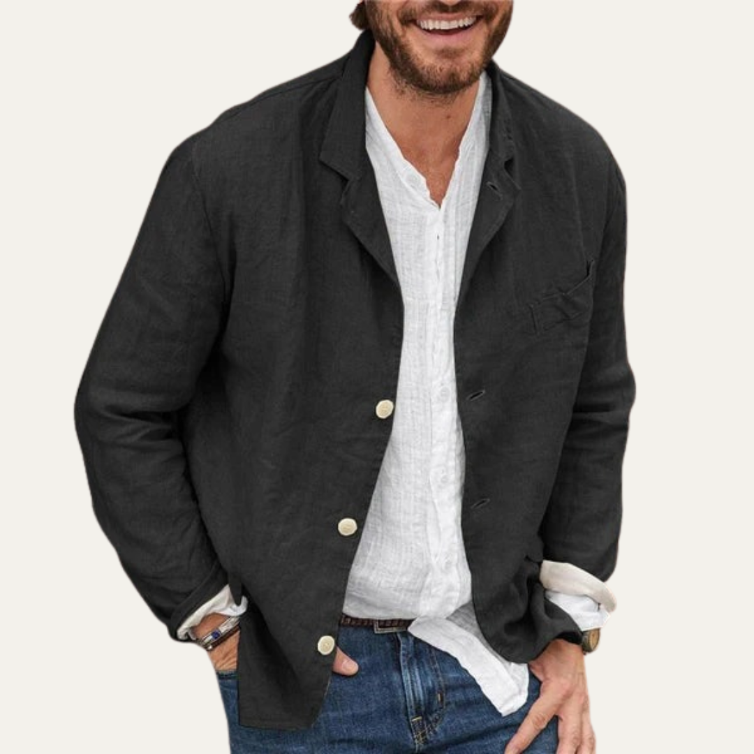 Men’s Lightweight Relaxed Fit Linen Blazer