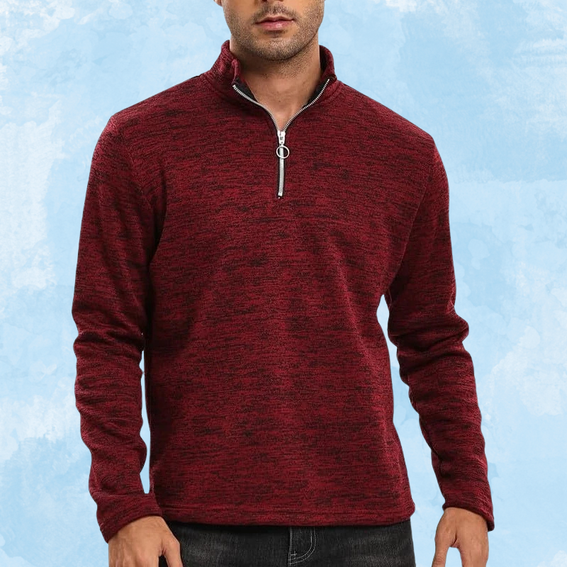 Warm Men's Half-zip Fleece Sweater