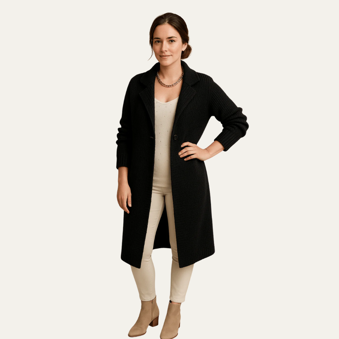 Women’s Ribbed Hooded Knit Coat