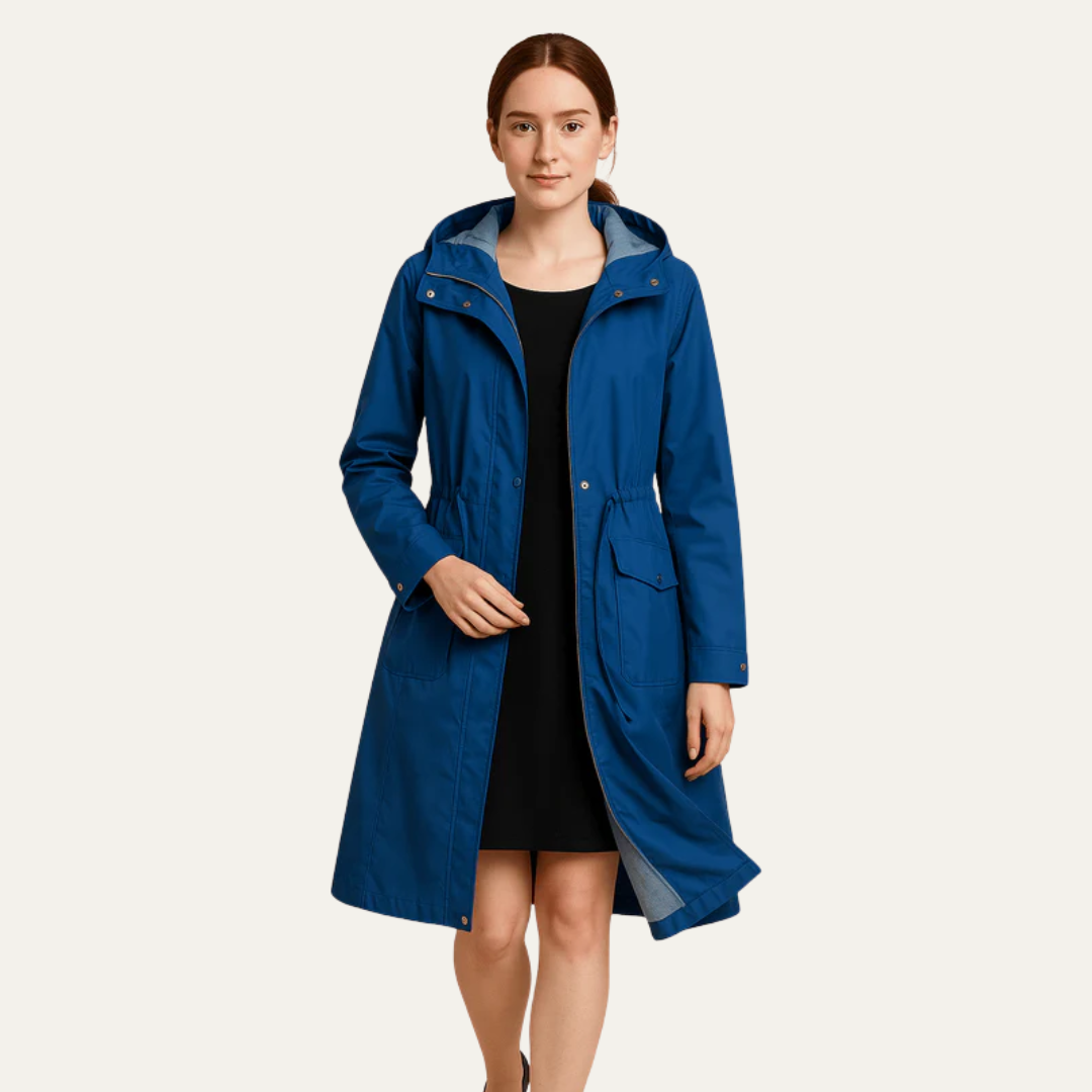 Women’s Drawstring Waist Hooded Anorak Jacket