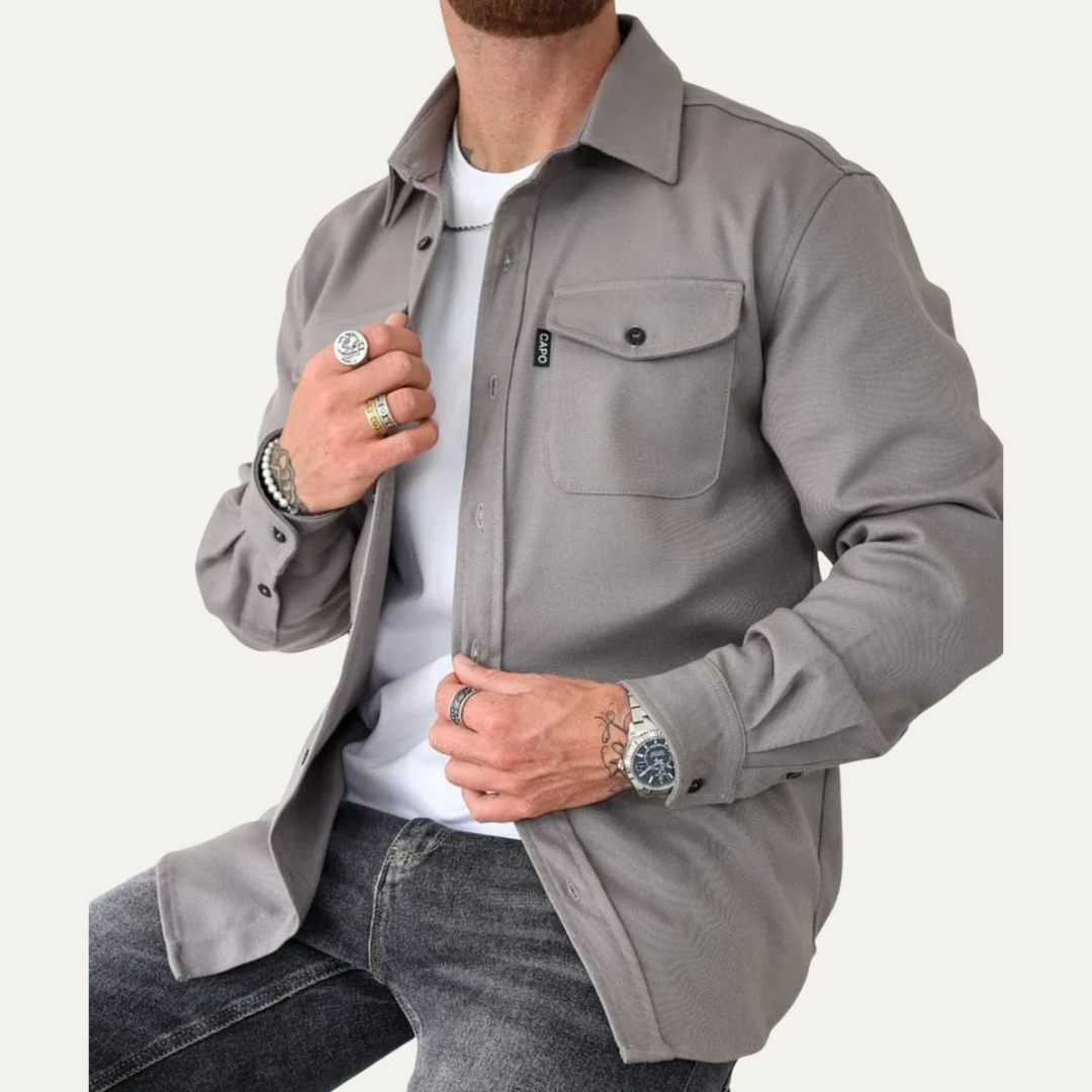 Men’s Casual Button Front Overshirt