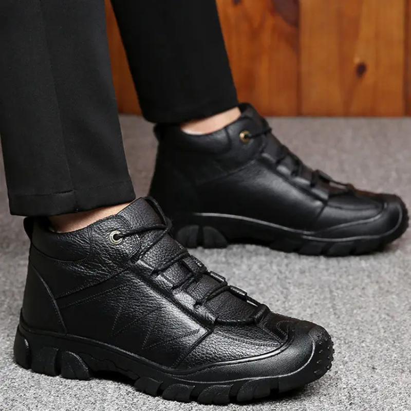 Comfortable Vegan Leather Hiking Shoes for Men - BritishElegance