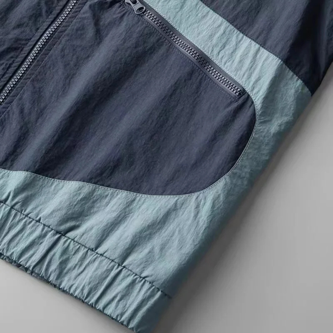 Men’s Lightweight Color Block Windbreaker Jacket