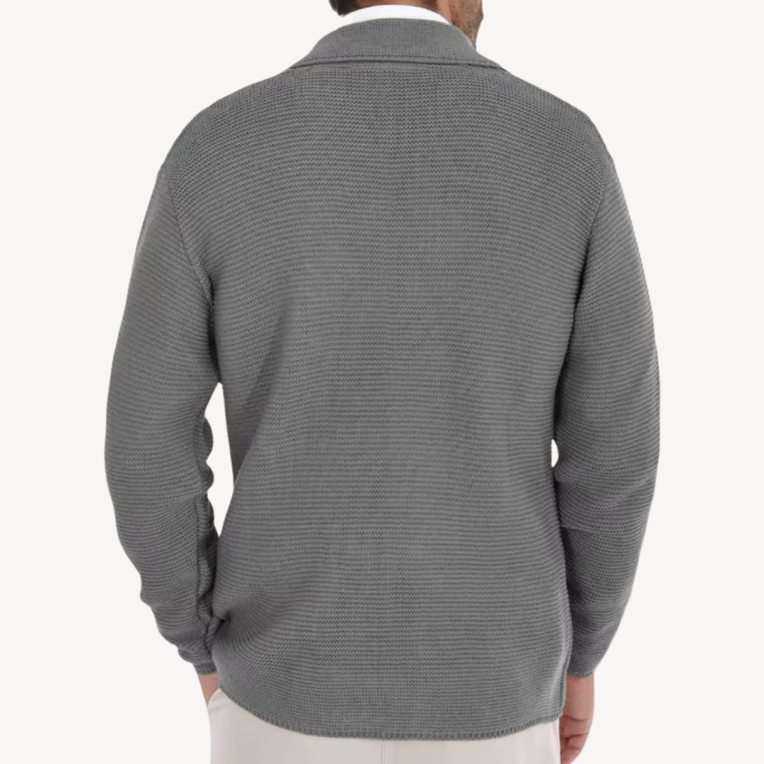 Double-Breasted Knit Cardigan for Men