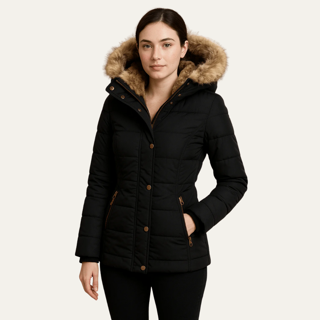 Women’s Faux Fur Hooded Quilted Puffer Jacket