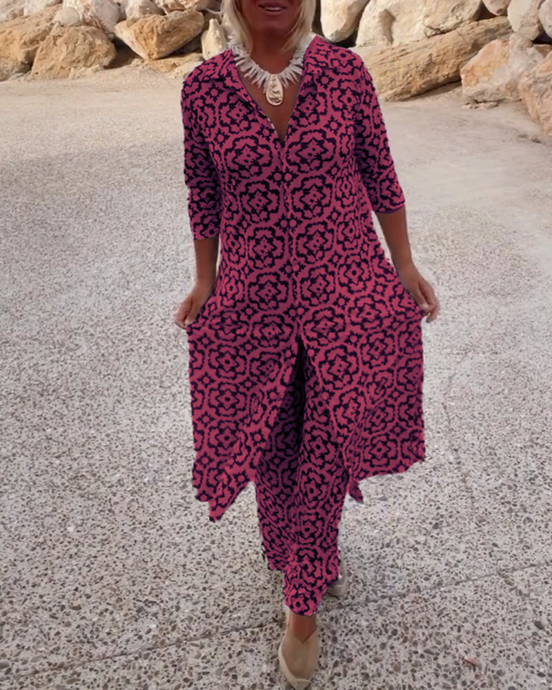 Chic Floral 2-Piece Outfit for Women