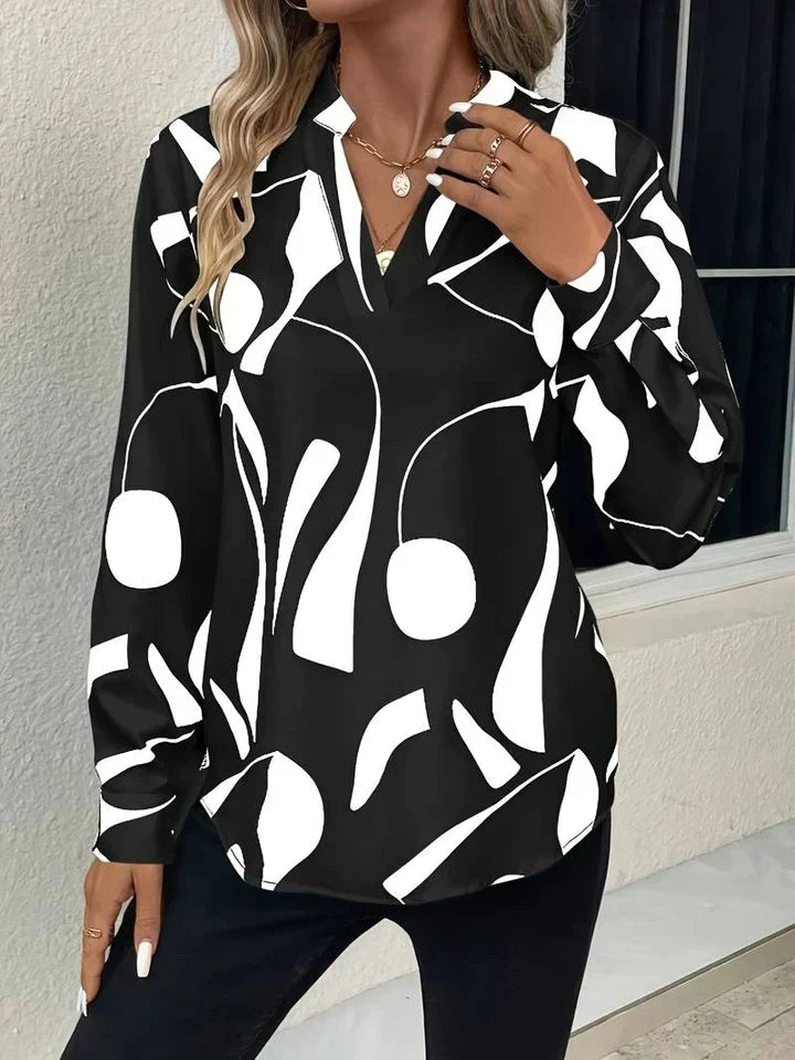 Stylish Ladies Printed Long Sleeve Top